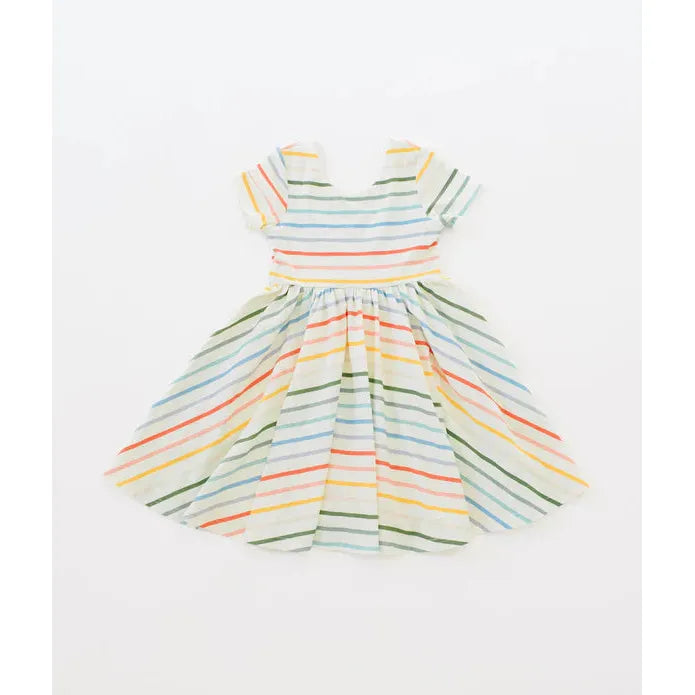 Classic Twirl Dress - Primary Stripe