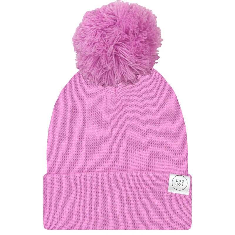 Beanie (with Pom) - Orchid Purple