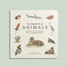 Book titled 'Our Big Book of Animals' with illustrations of various animals on a light green background