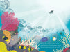 Colorful underwater scene with fish and coral