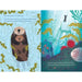 Illustrated book page with an otter and underwater scene