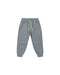 A pair of heather gray jogger sweatpants with a white drawstring, photographed flat against a solid white background.