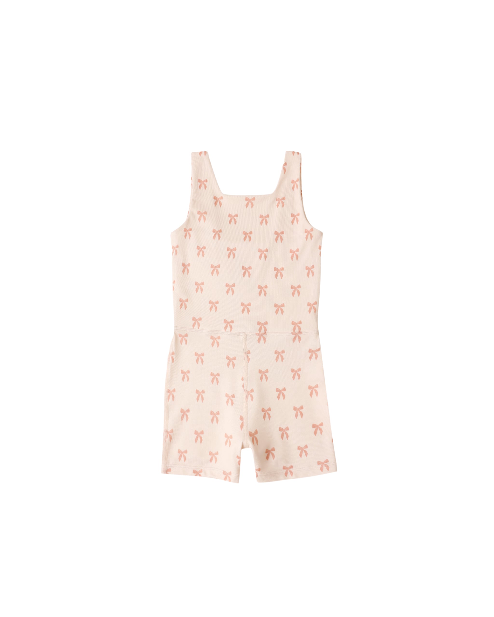Light pink romper with  pattern on a white background