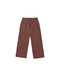 A pair of wide-leg sweatpants in a solid dusty rose brown color, featuring an elastic waistband and a matching drawstring, shown against a plain white background.