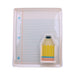 Tray with a colorful pencil-shaped smaller tray on a white background