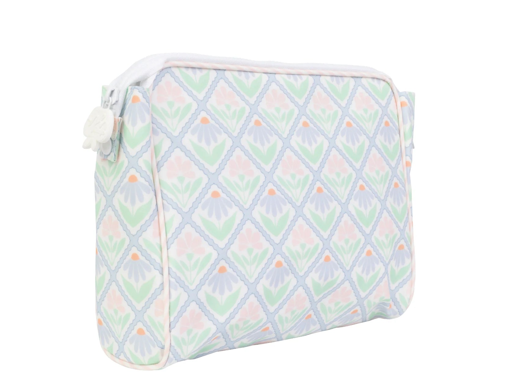 Travel organizer in pastel floral pattern
