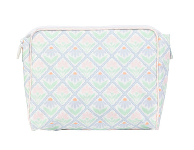 Travel organizer in pastel floral pattern
