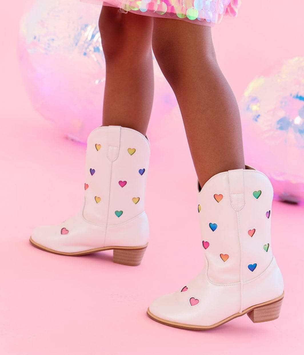Cowgirl Boots - Pastel Ombre Hearts