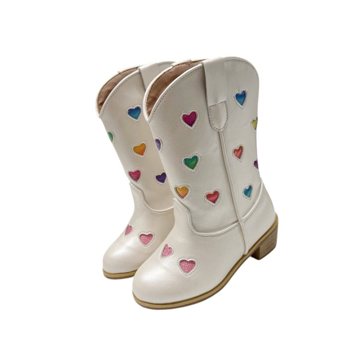 Cowgirl Boots - Pastel Ombre Hearts