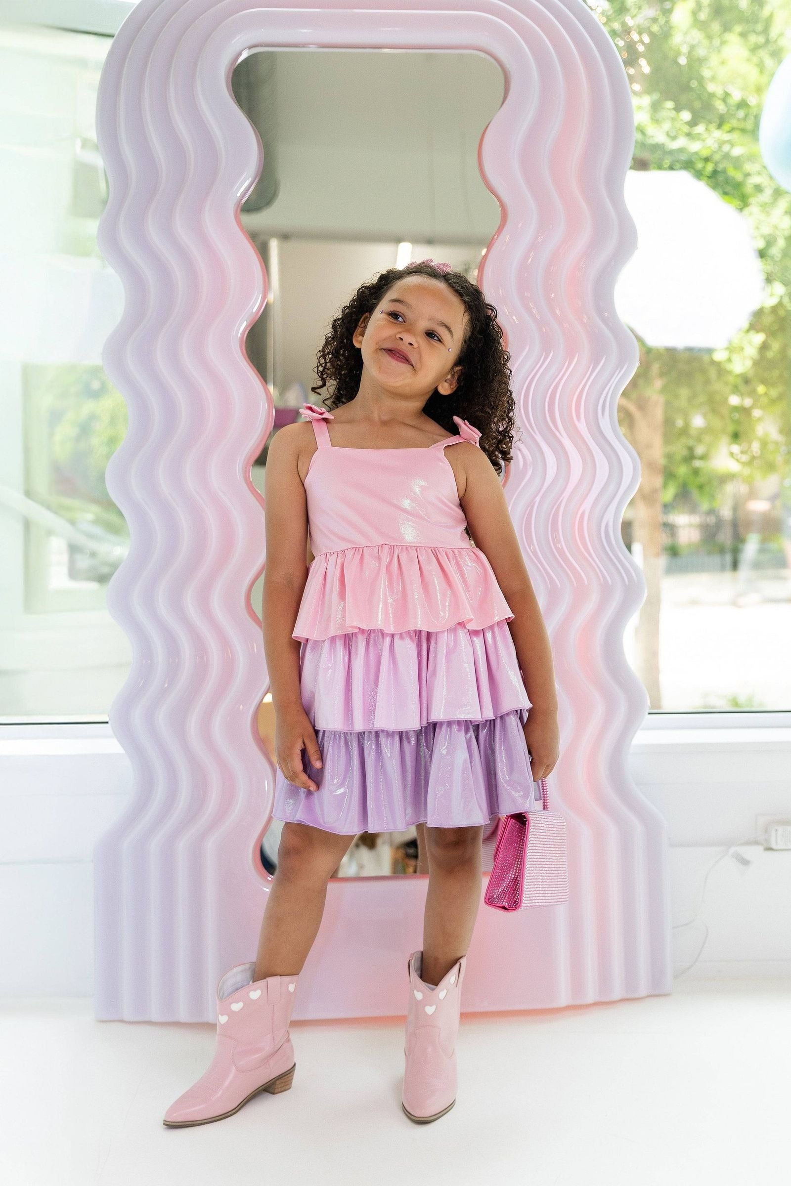 Dress - Pastel Ombre Shimmer Bow