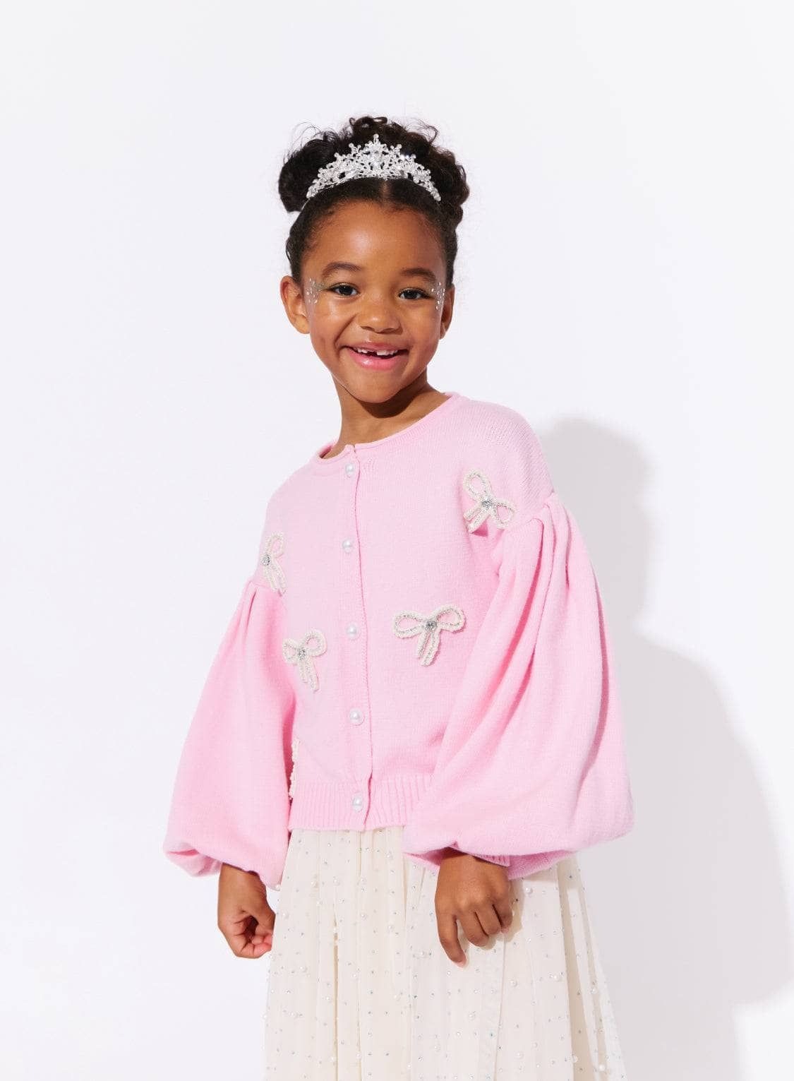 Cardigan - Pearl Bow