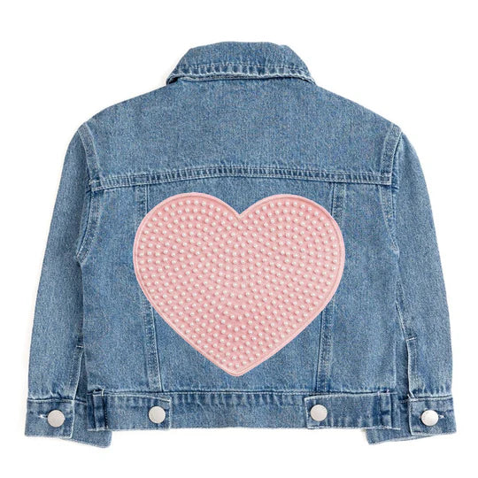 Denim Jacket - Pearl Heart Patch