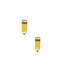 Pencil-shaped earrings on a white background