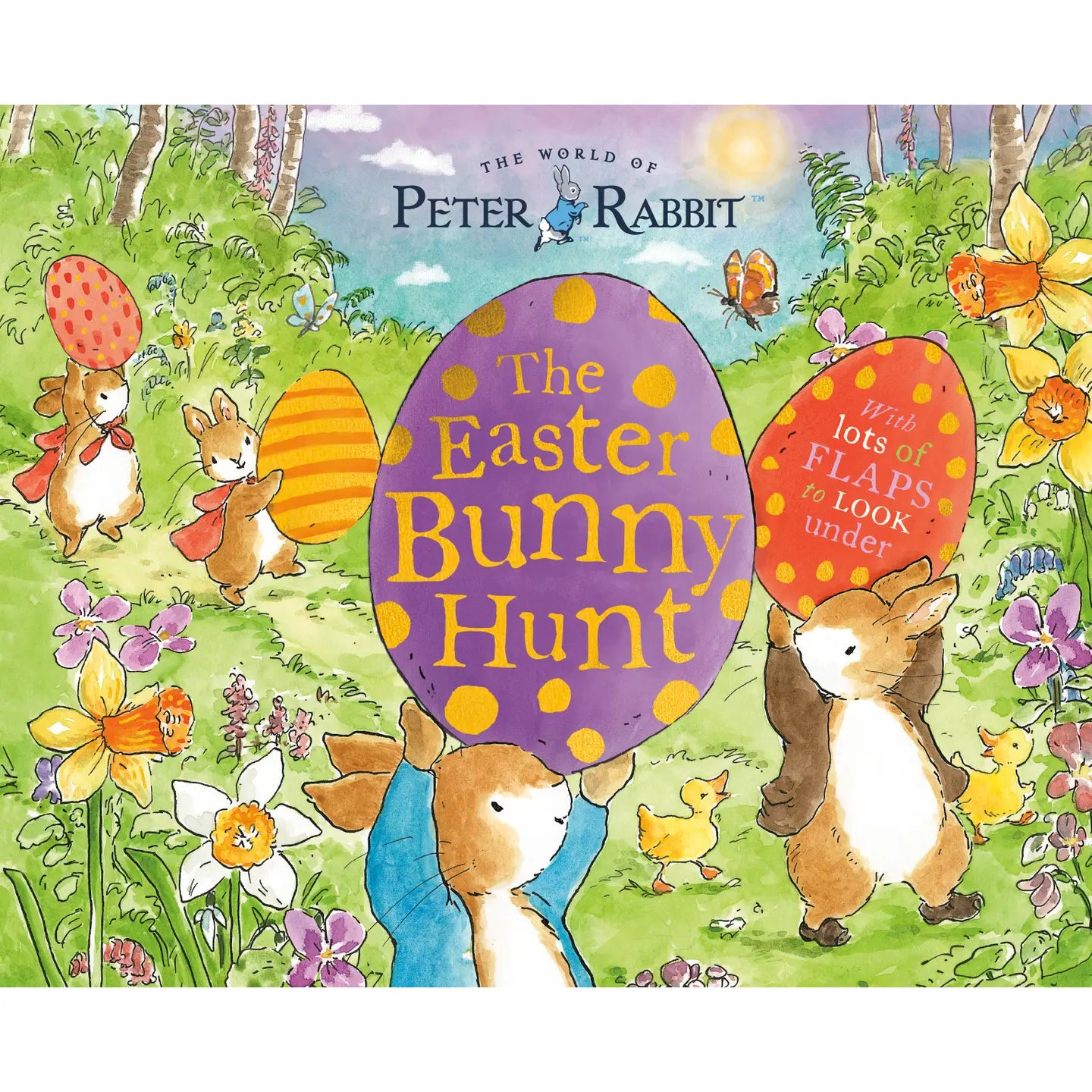 Book cover of 'The Easter Bunny Hunt' featuring characters from 'The World of Peter Rabbit'.