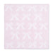 Soft pink chenille receiving blanket with a repeating white bow pattern from Angel Dear for cozy baby snuggles