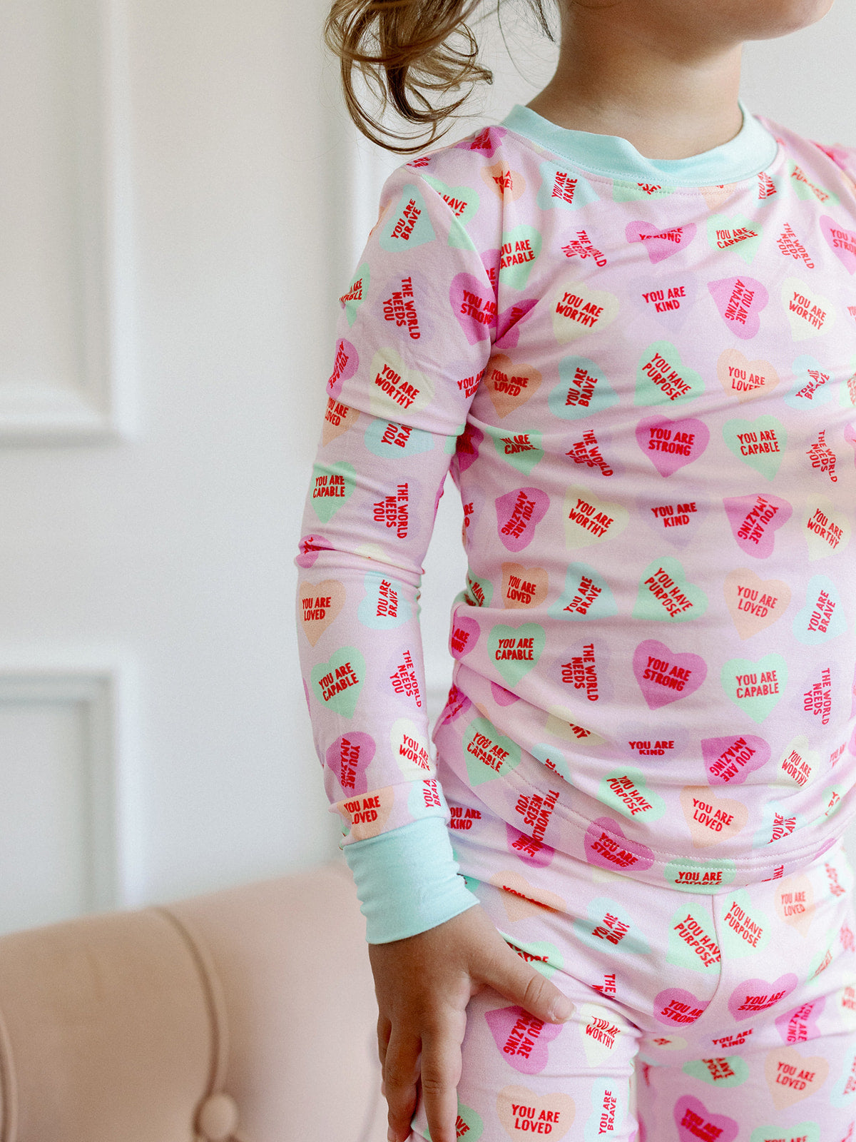Loungewear Set - Pink Convo Hearts