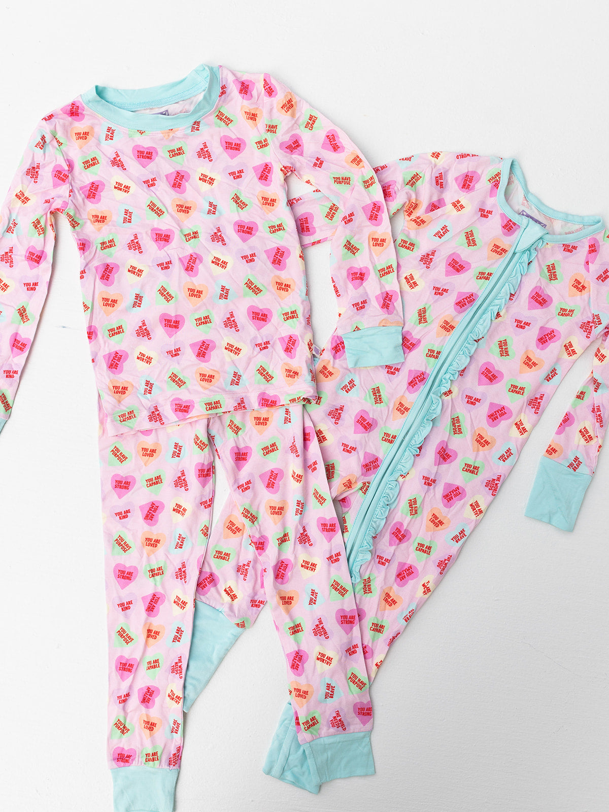 Loungewear Set - Pink Convo Hearts