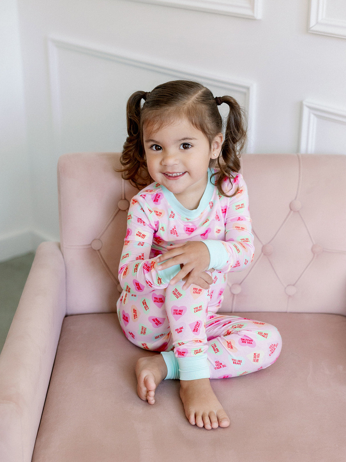 Loungewear Set - Pink Convo Hearts