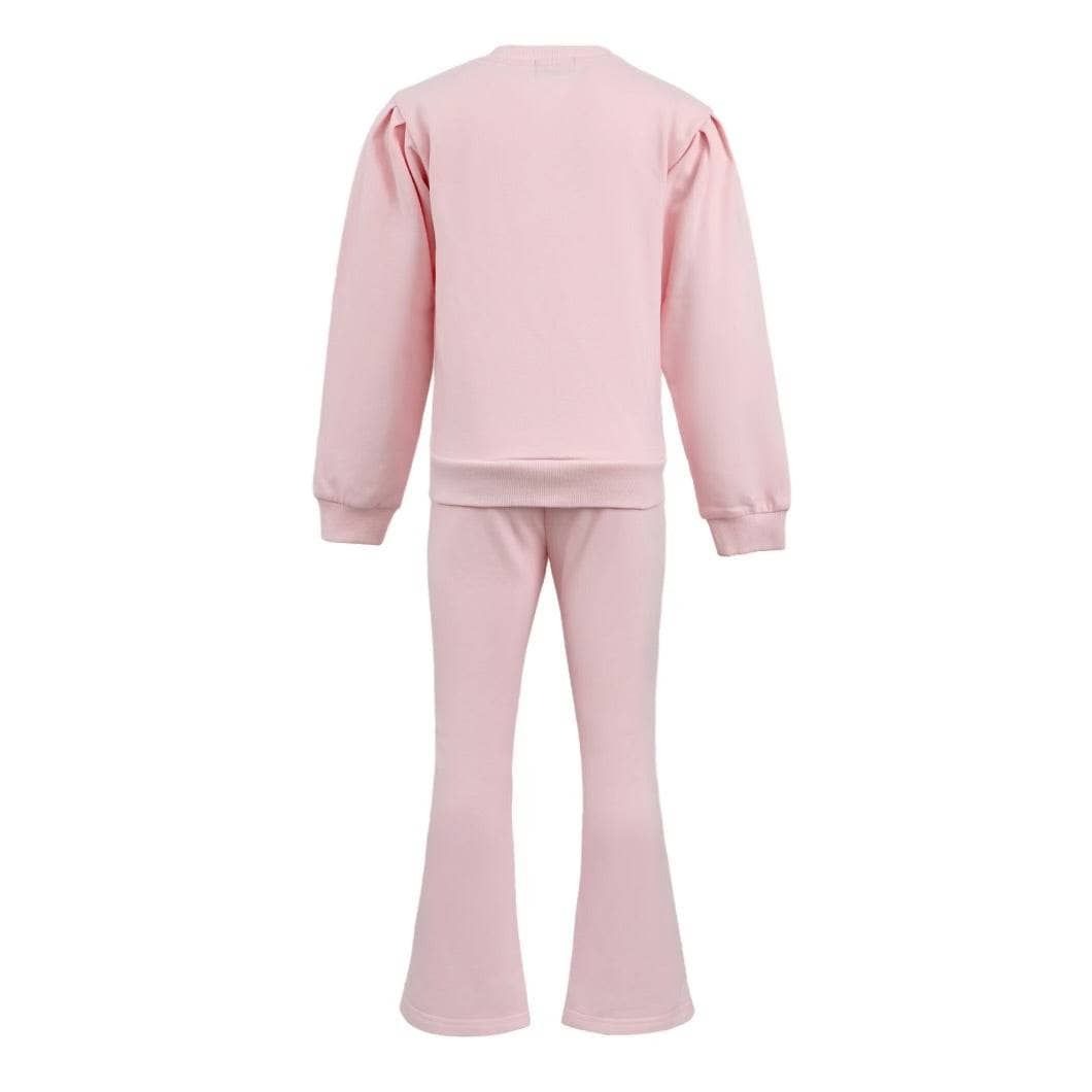 Pink sweatsuit on a white background