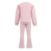 Pink sweatsuit on a white background