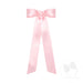 Pink satin bow on a white background