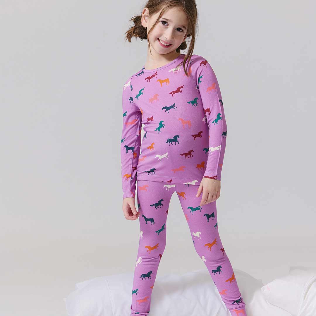Loungewear Set - Lavender Multi Horses