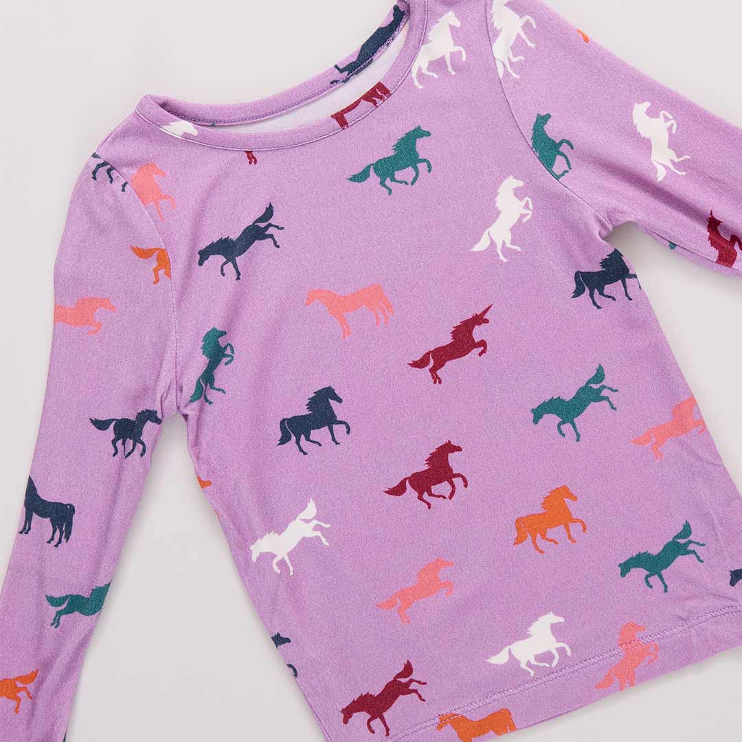 Loungewear Set - Lavender Multi Horses