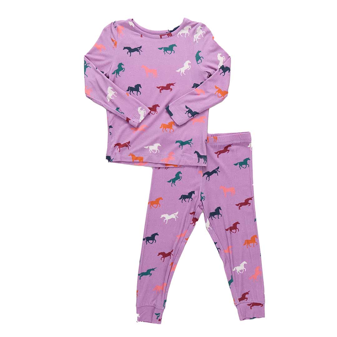 Loungewear Set - Lavender Multi Horses