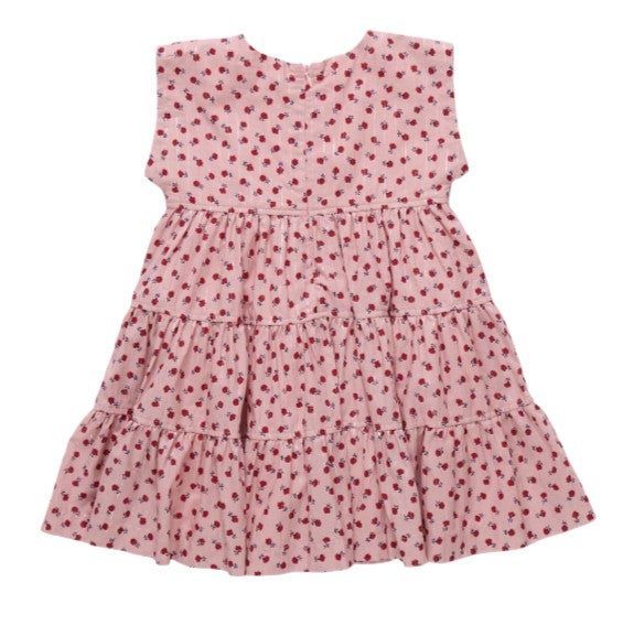 Peachy Dress - Pink Tiny Roses