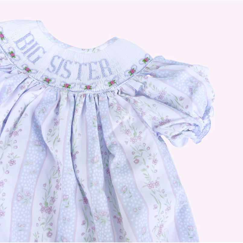 Big Sister Dress - Blue Floral