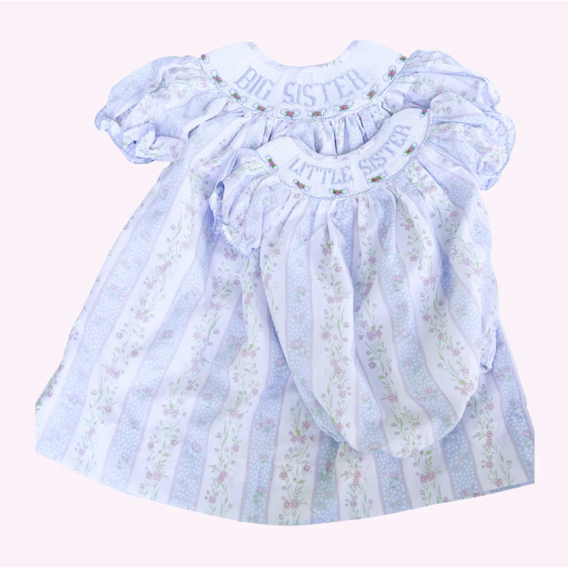 Big Sister Dress - Blue Floral