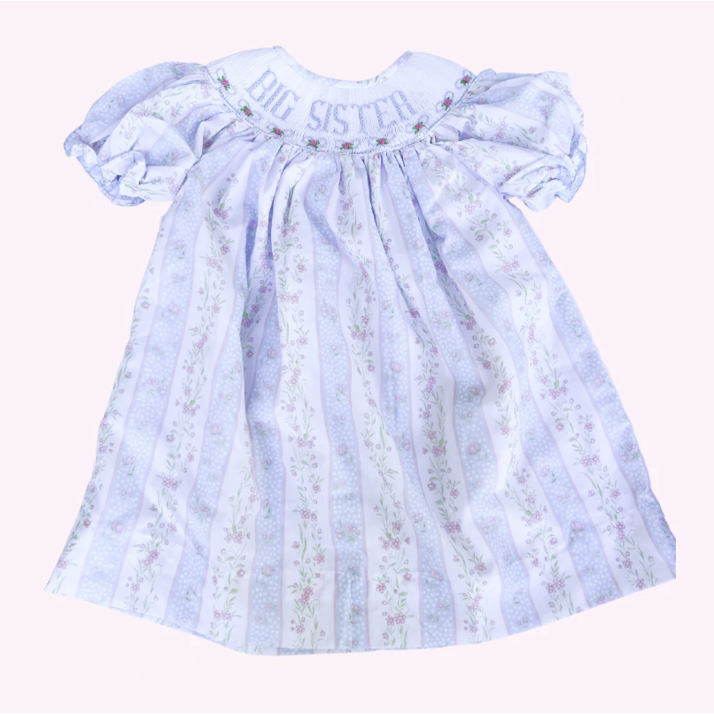 Big Sister Dress - Blue Floral