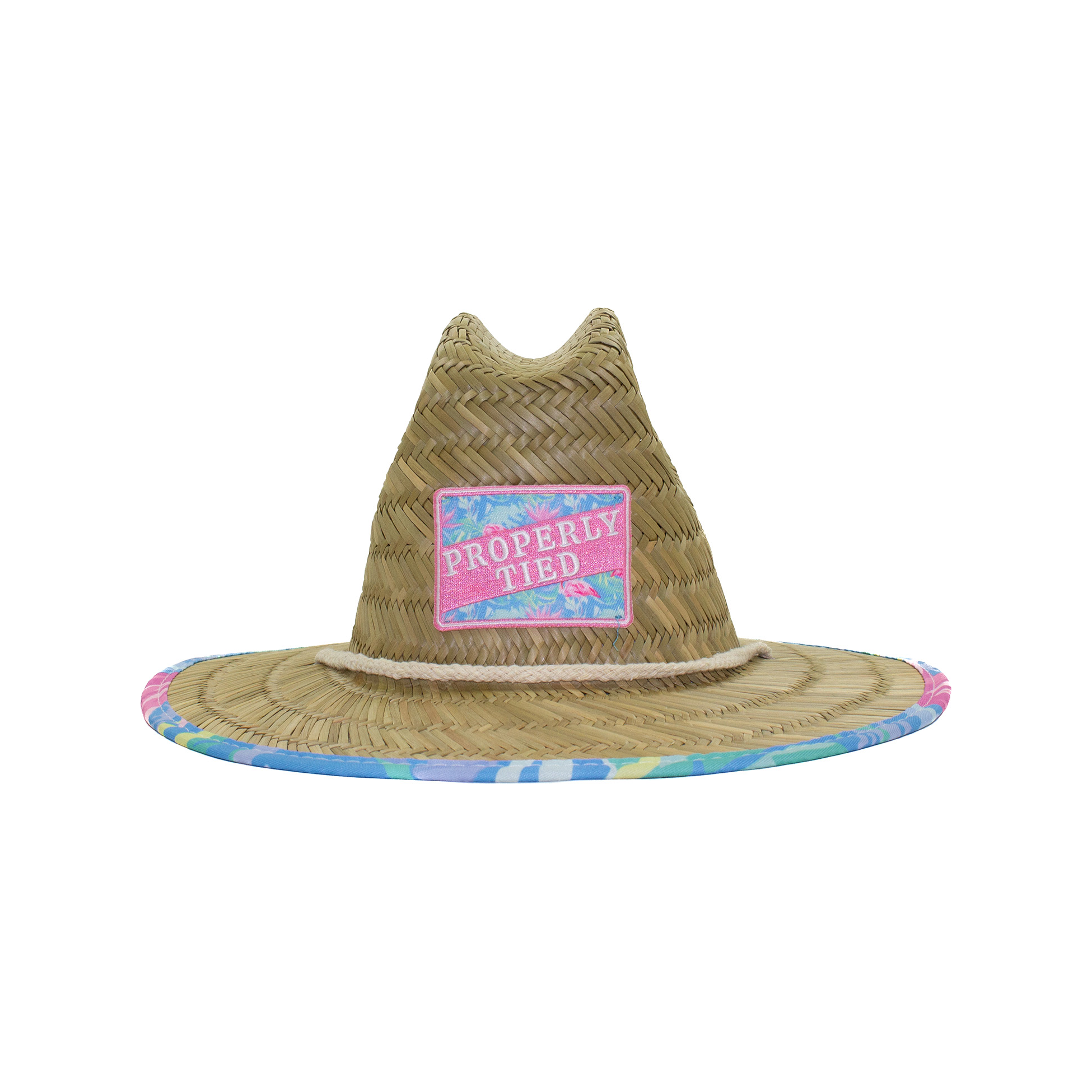 Cabo Straw Hat - Floral Flamingo
