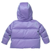 The back of a children's lavender purple puffer jacket, shown against a plain white background.
