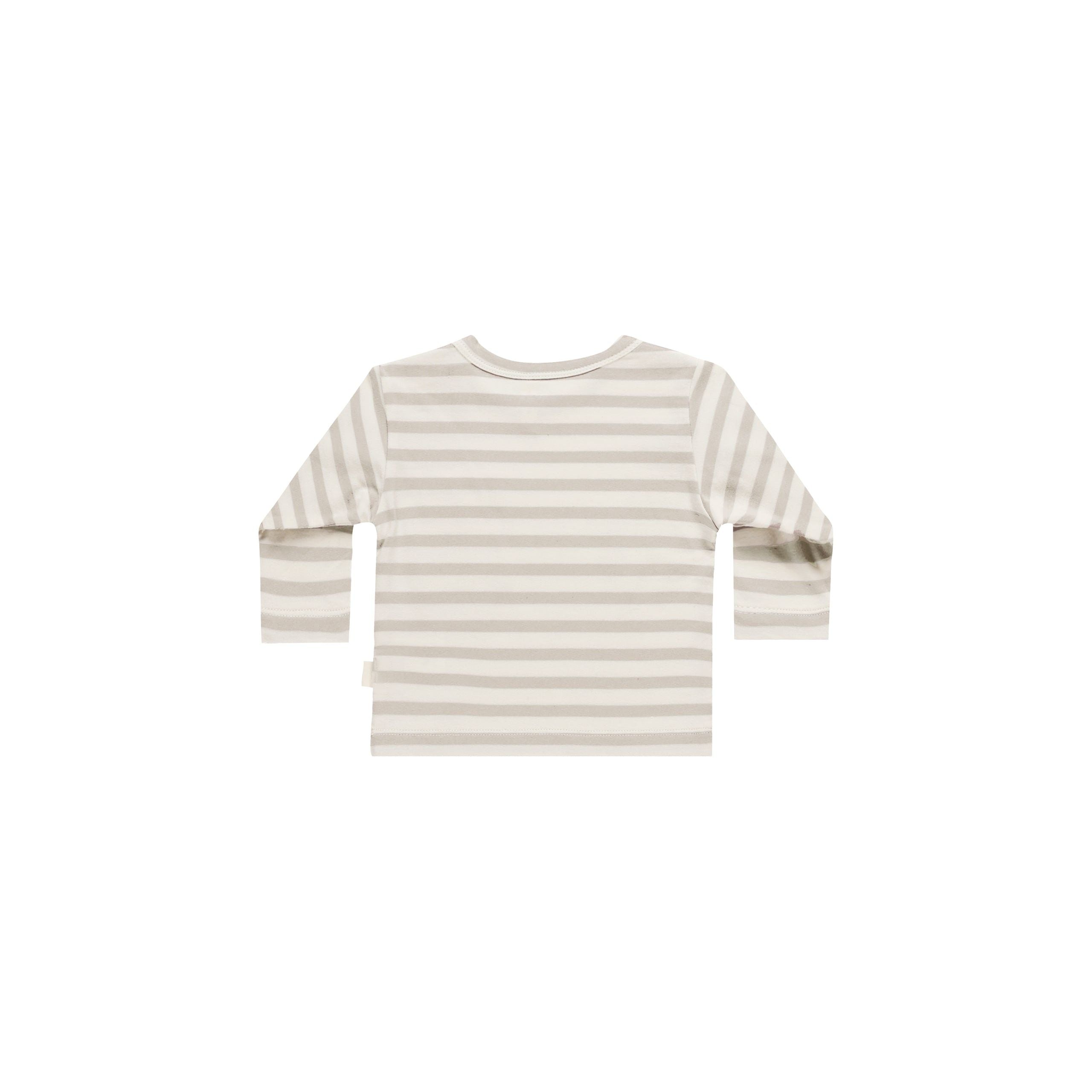 LS Pocket Tee - Grey Stripe