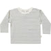 dusty blue and white striped long sleeve pocket tee