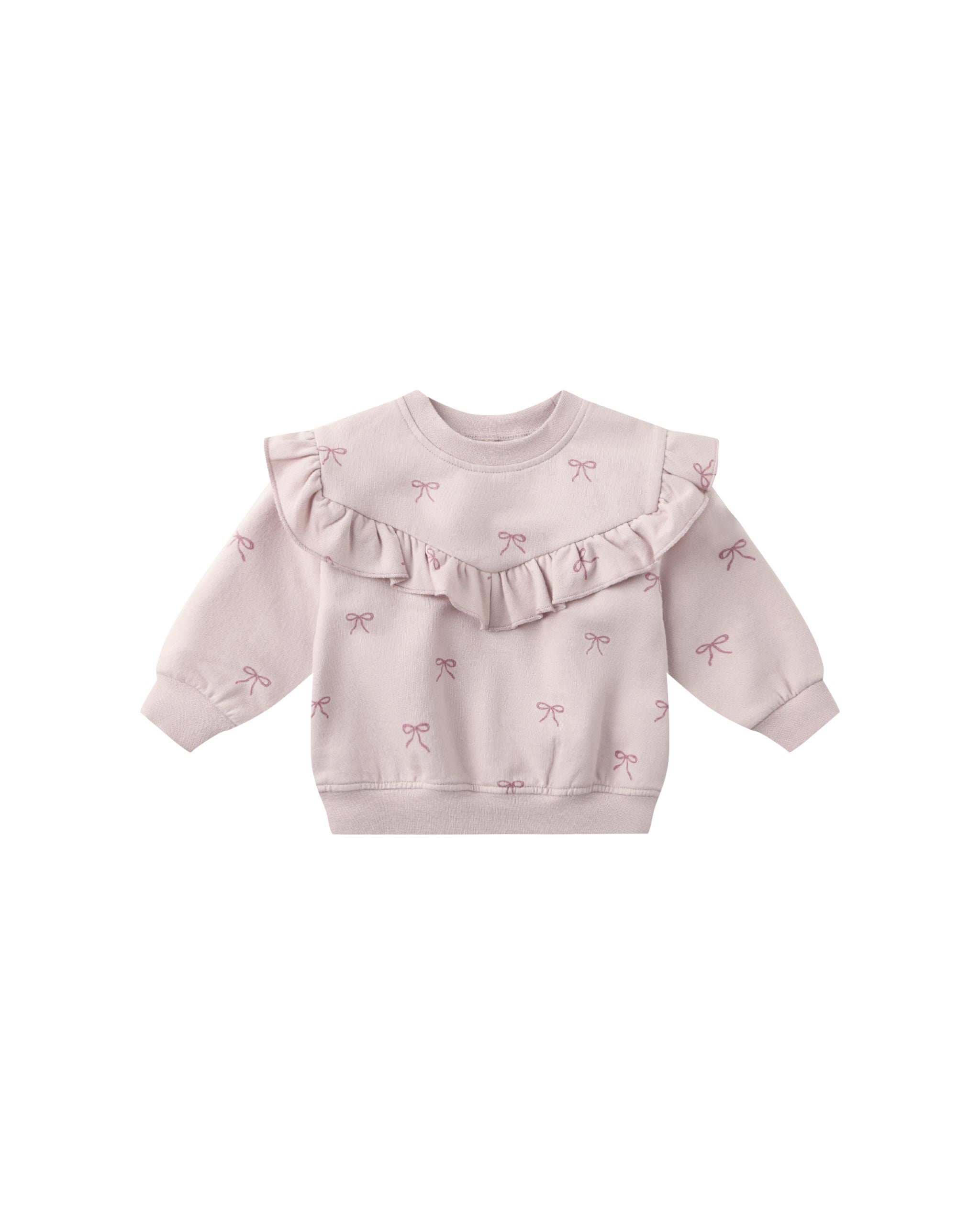 Ruffle Fleece Sweatshirt - Bows