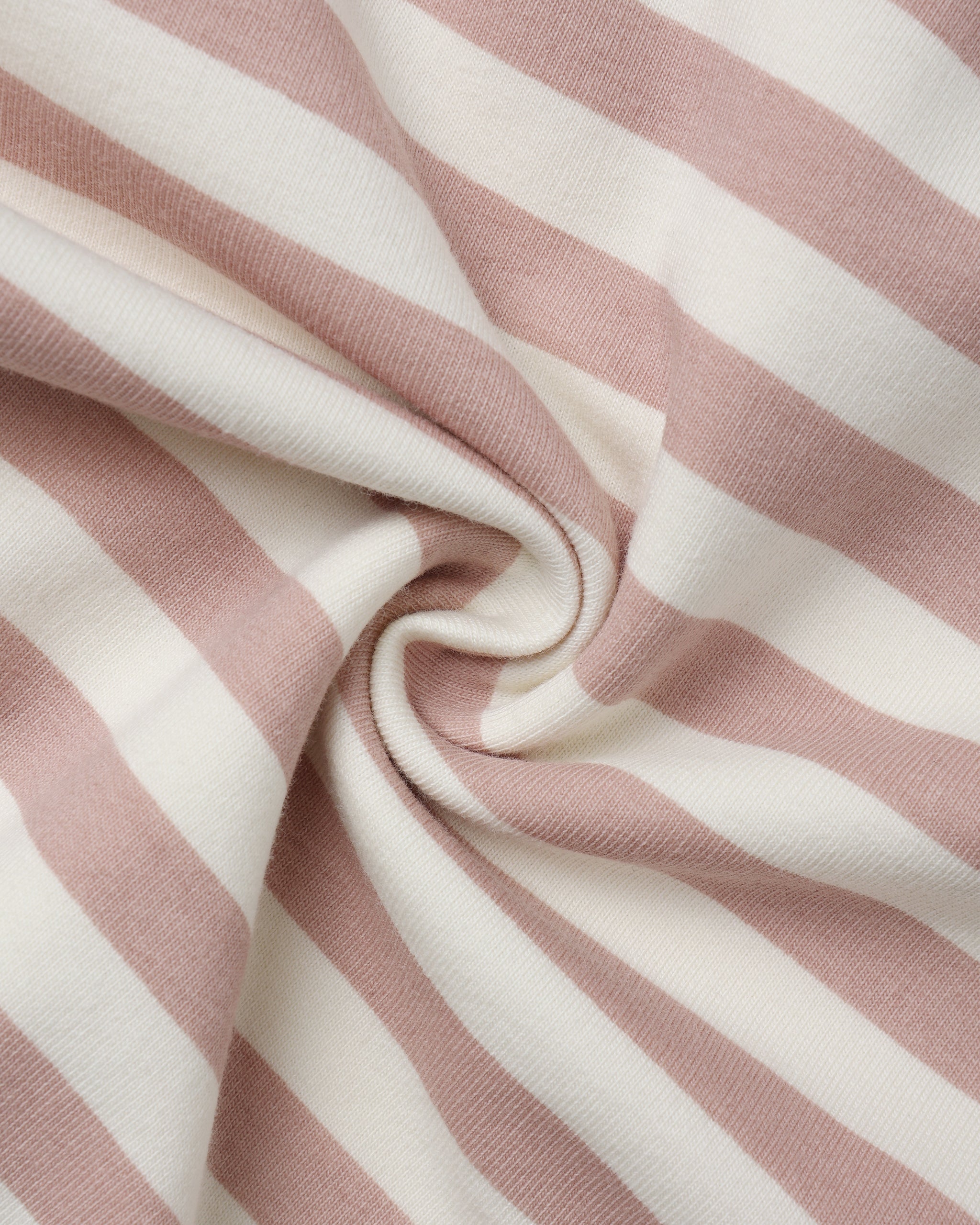 Crewneck Bubble Romper - Pink Stripe