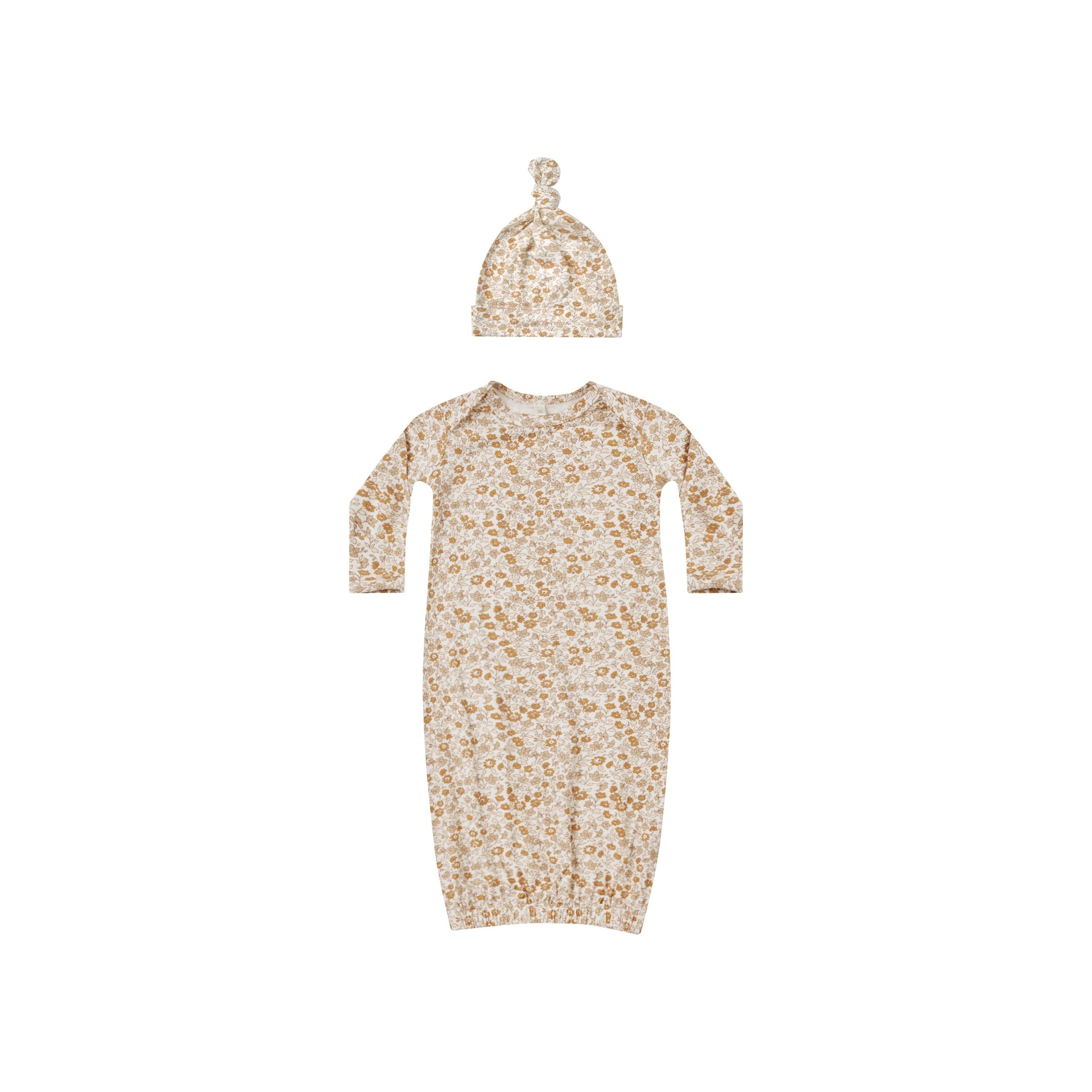 Baby Gown/Hat - Marigold
