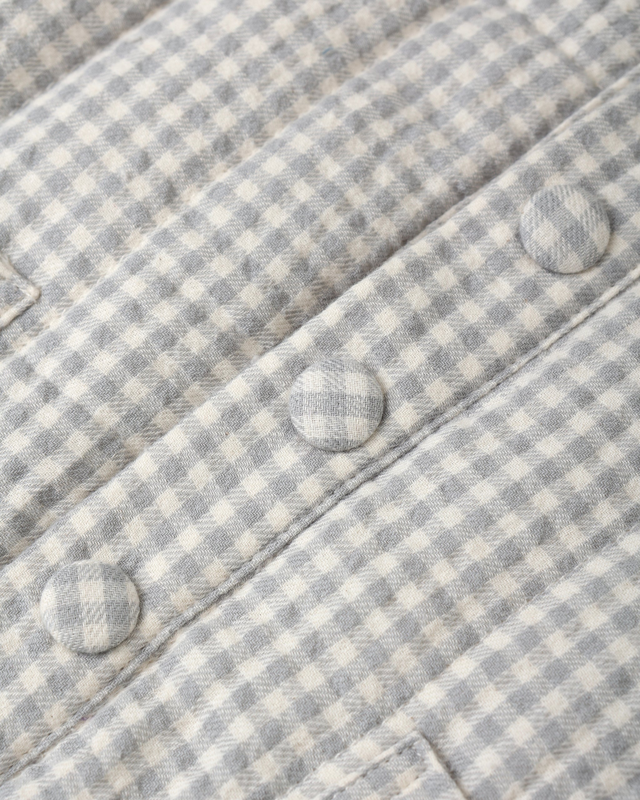 Hooded Woven Jacket - Blue Gingham