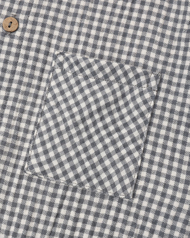 A close up of a black gingham fabric