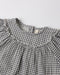 Close up of a black gingham shirt