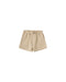 Butterscotch colored shorts on a white background