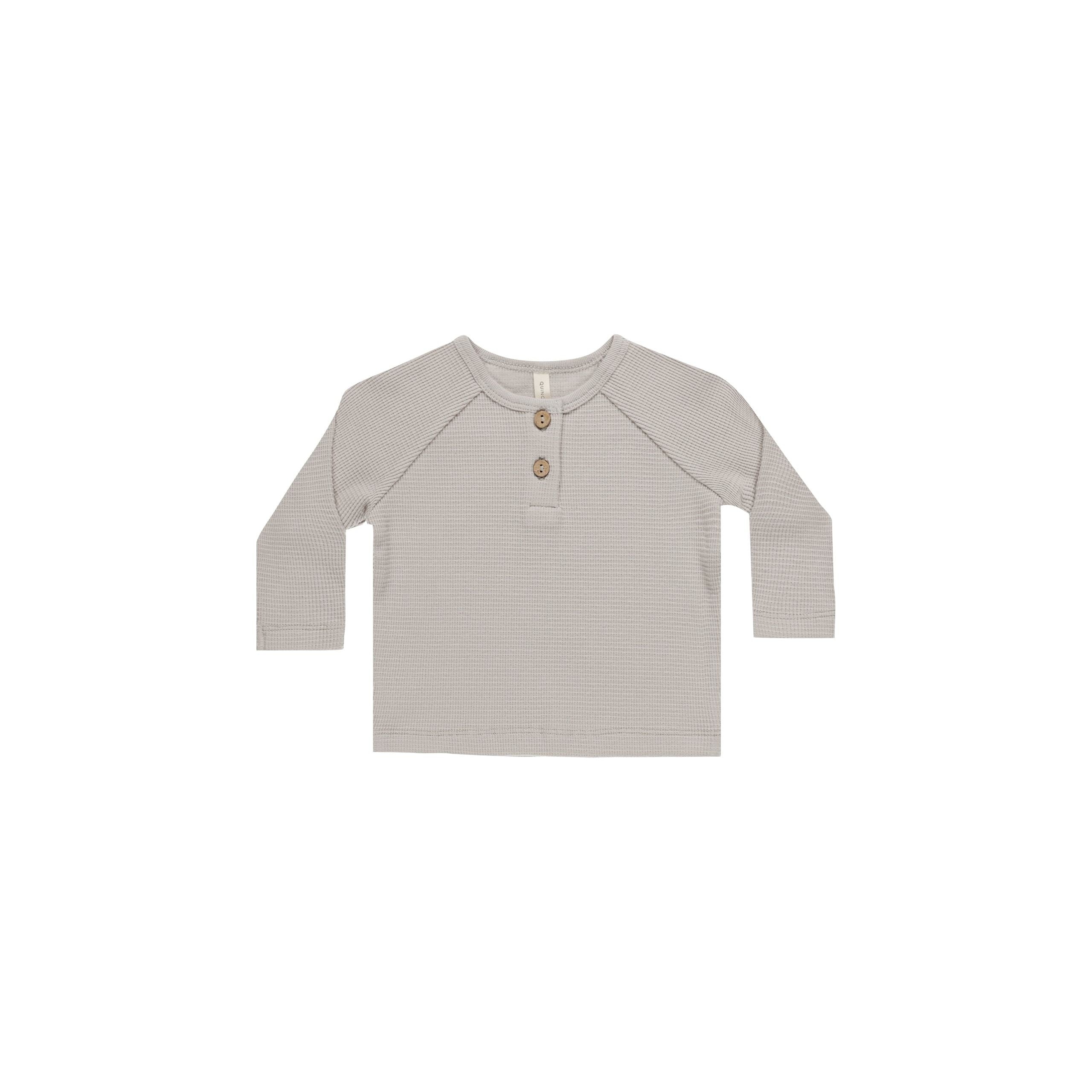 Henley Knit Top - Fog