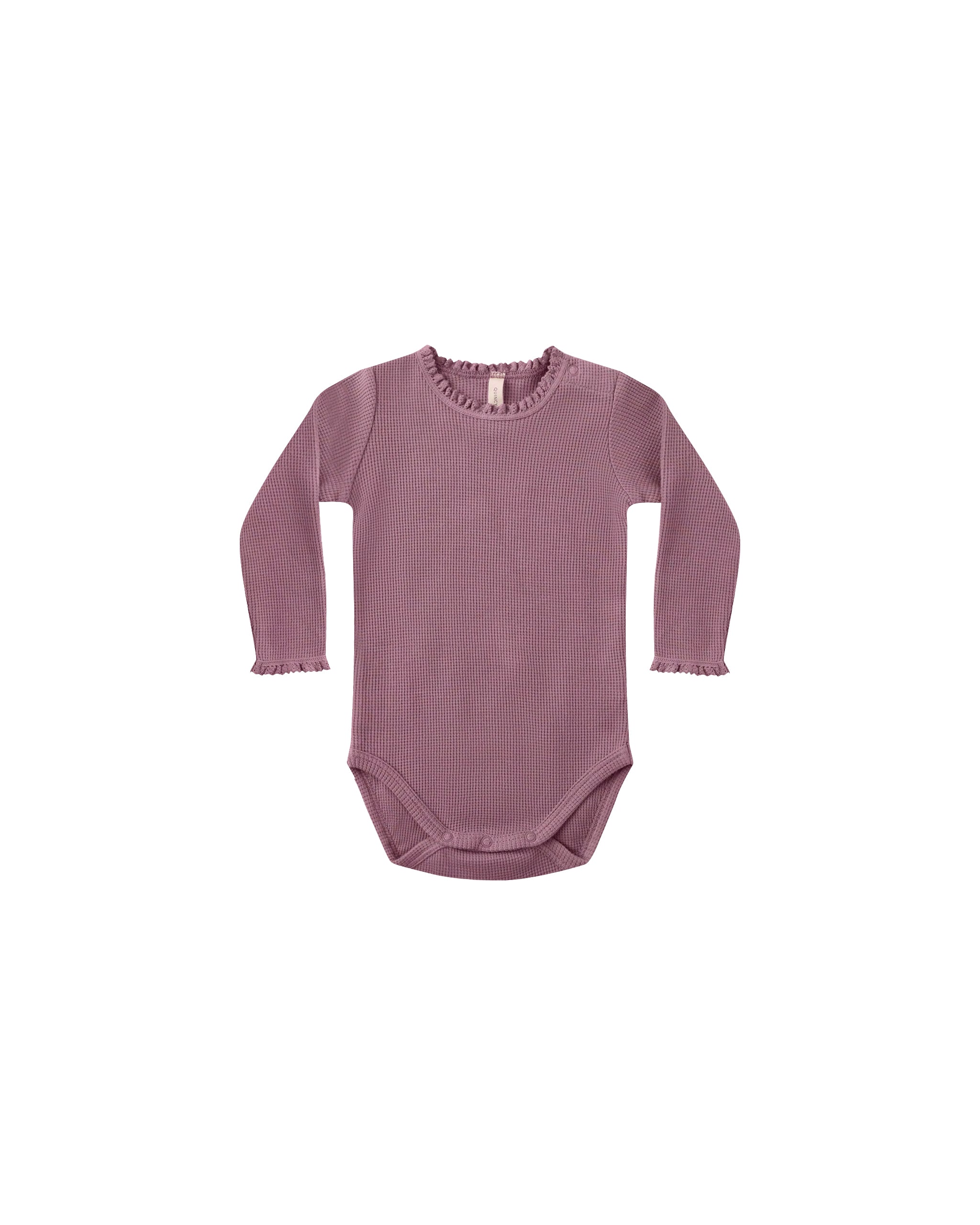 Waffle LS Bodysuit - Mulberry