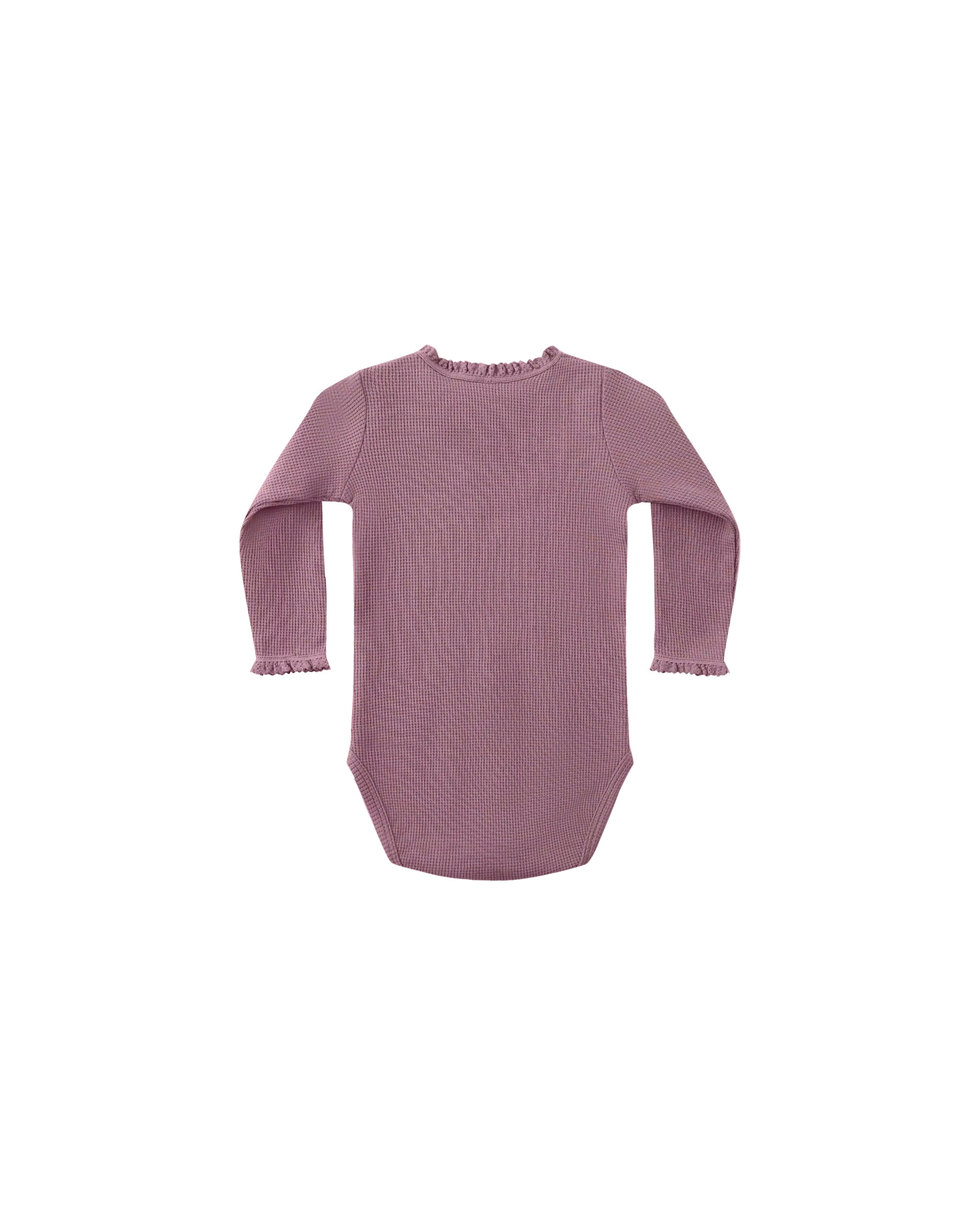 Waffle LS Bodysuit - Mulberry