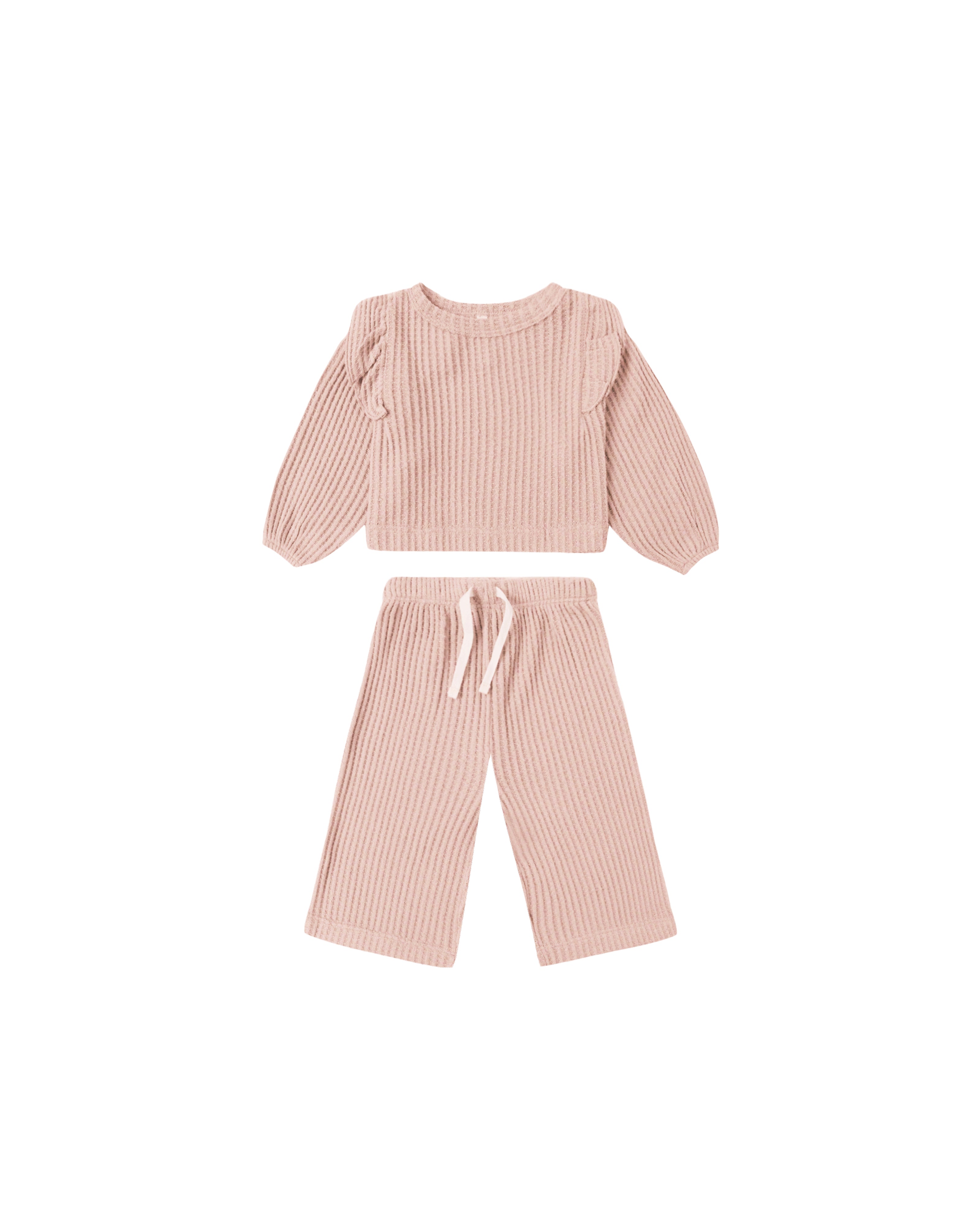 Ruffle Cozy Set - Rose