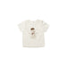ivory short sleeve tee with snowman graphic