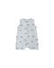 Baby romper with shark pattern on a white background