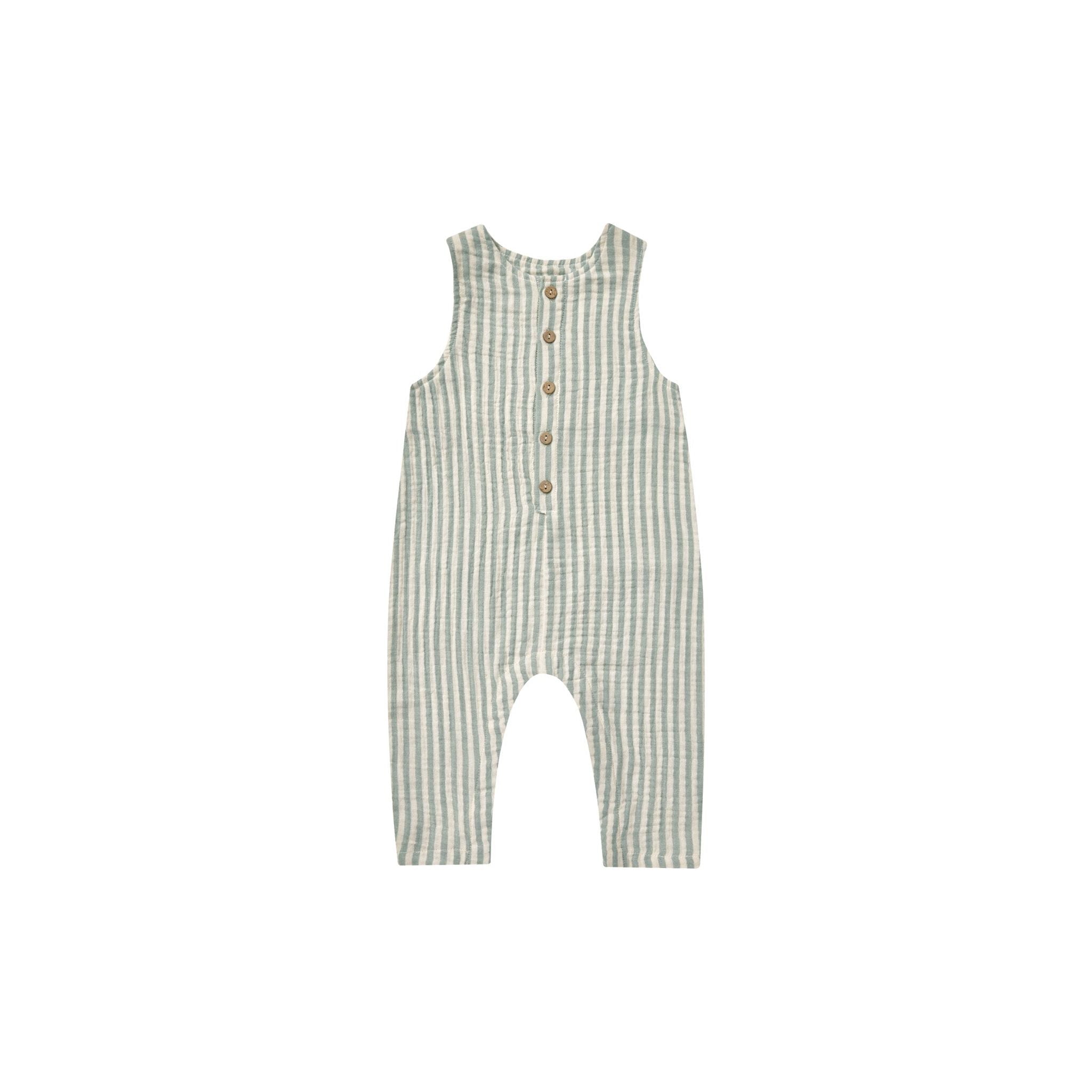 Button Jumpsuit - Summer Stripe